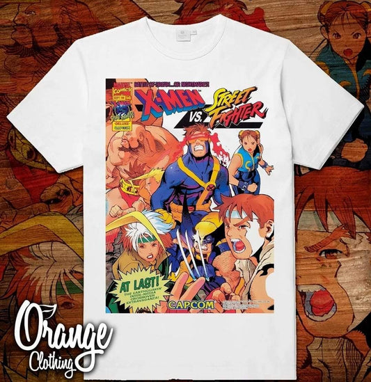 Camiseta X-Men vs Street Fighter