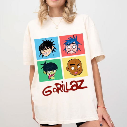 Camiseta Gorillaz Faces